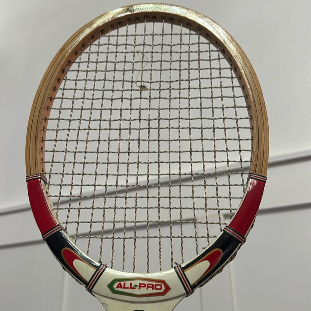 Vintage Wood 8-PLY All Pro Classic M4 5/8 Laminated Frame Tennis Racquet